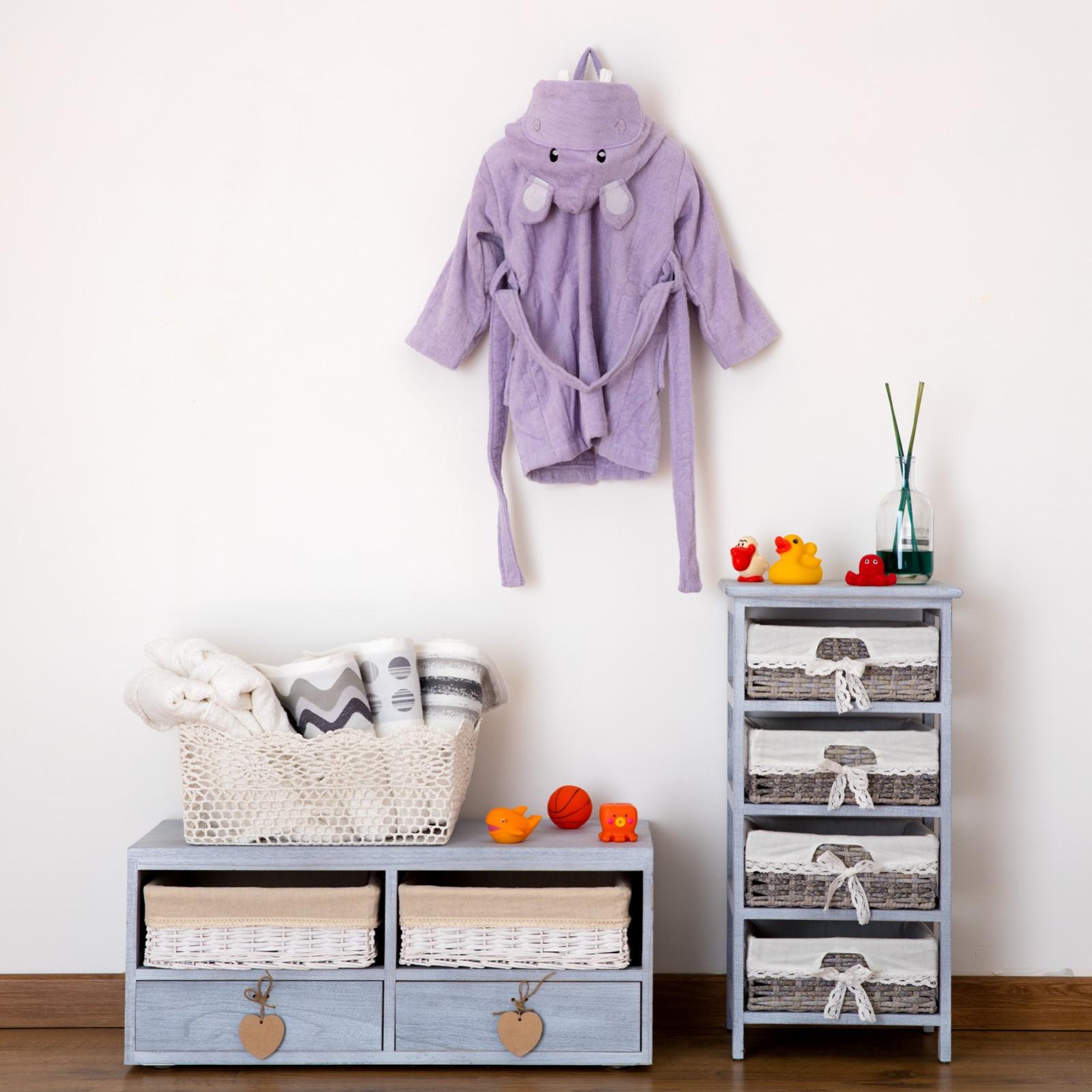 Accappatoio Bambini Lebengood - 100% Cotone OEKO-TEX, Con Cappuccio A Orecchie, 2 Tasche, Taglie Unisex - Foto 10