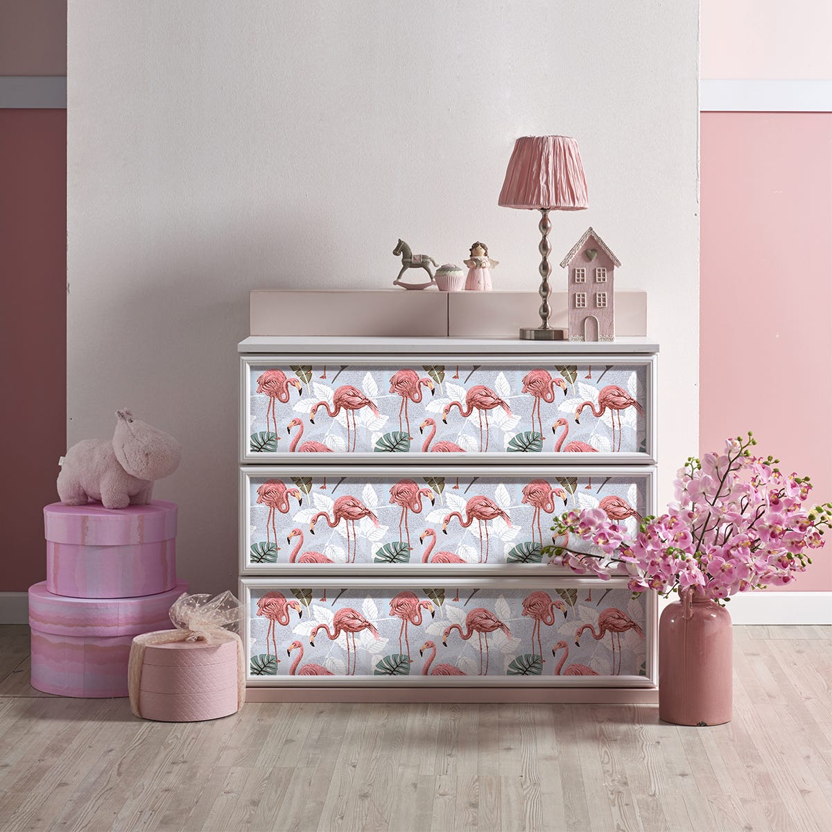 Vinilo mármol para muebles Rosa y blanco - adhesivo de pared -  revestimiento sticker mural decorativo - 60x90cm