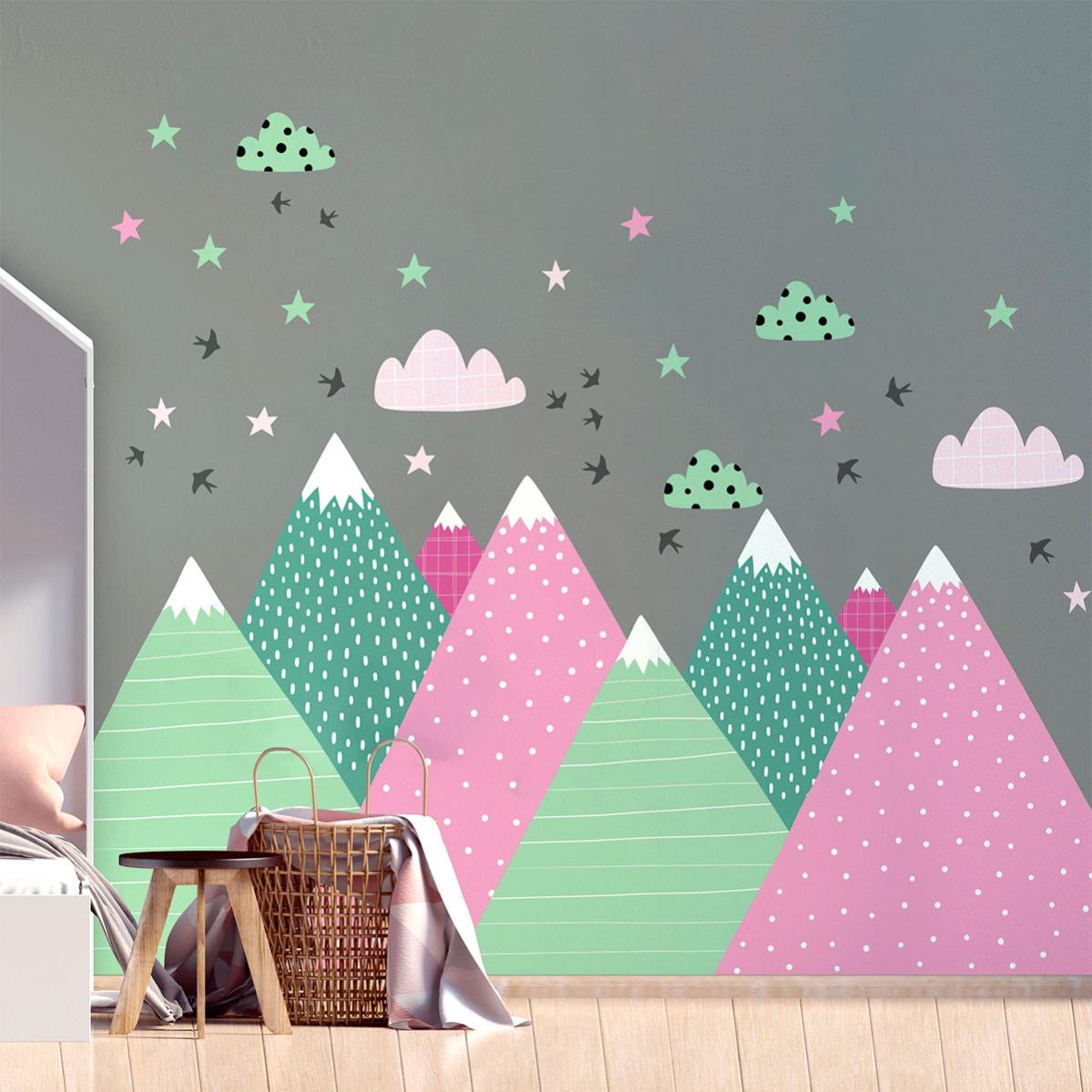 72 Stickers Muraux Enfants Cœurs Et étoiles - Décoration Chambre Fille, Style Boho, Adhésifs Faciles à Poser