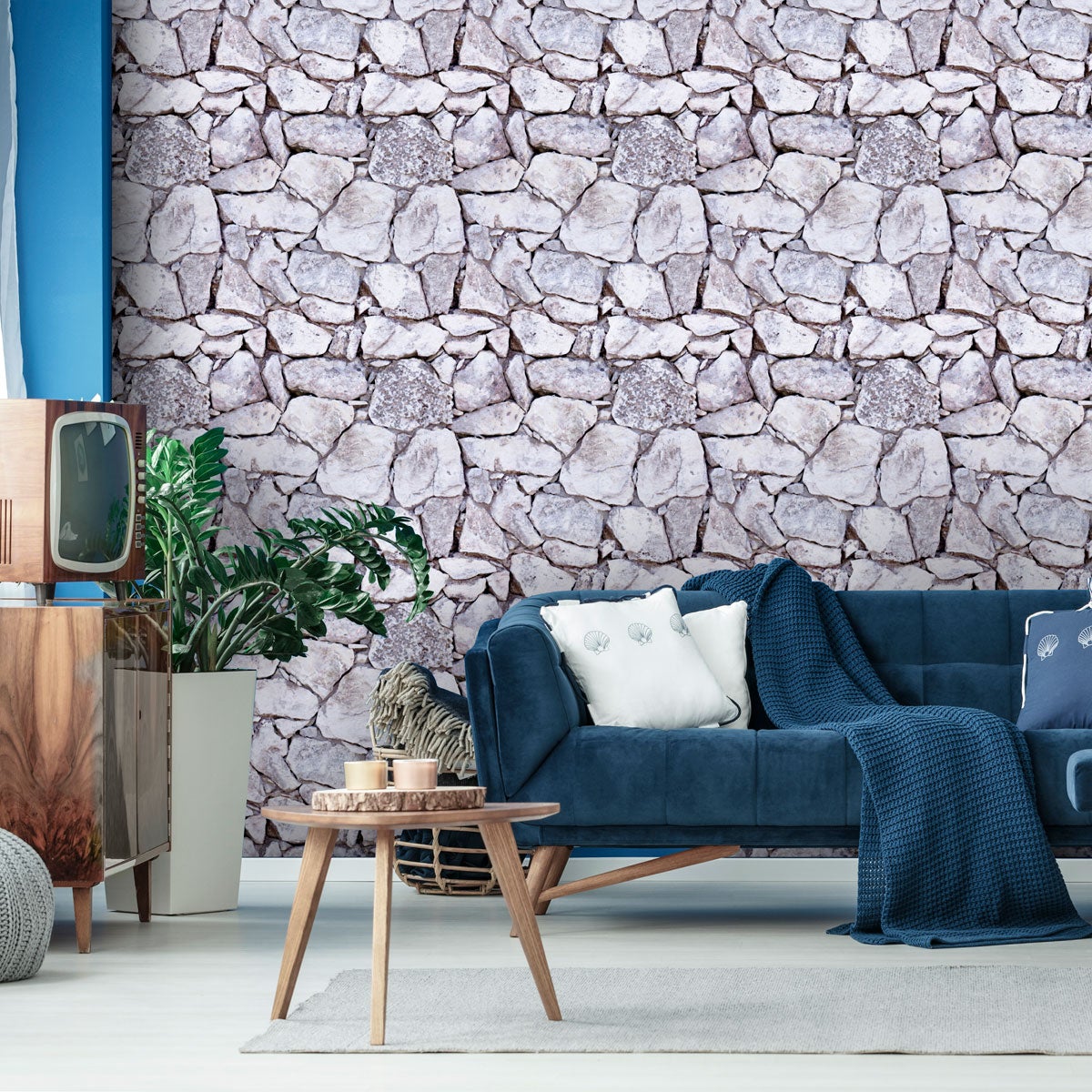 Vinilos material piedras de los Pirineos - adhesivo de pared -  revestimiento sticker mural decorativo - 40x40cm