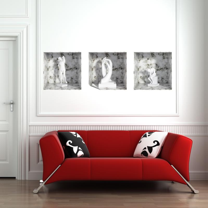 Adesivo Murale Effetto 3D Ambiance, 30x90 Cm, Tatuaggio Da Parete Per Soggiorno E Camera Da Letto