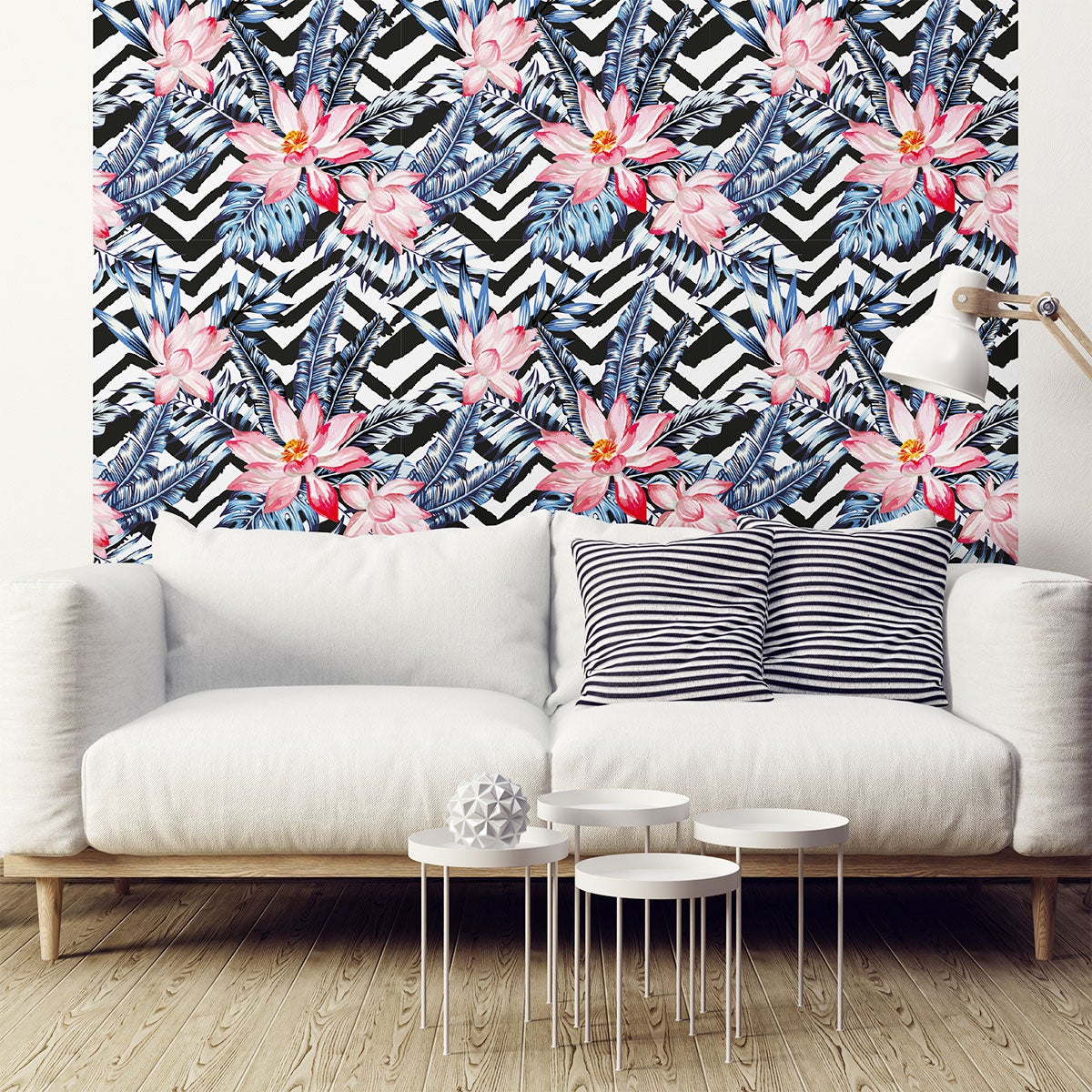 Vinilo papel tapiz tropical Heredia - adhesivo de pared - revestimiento  sticker mural decorativo - 40x40cm