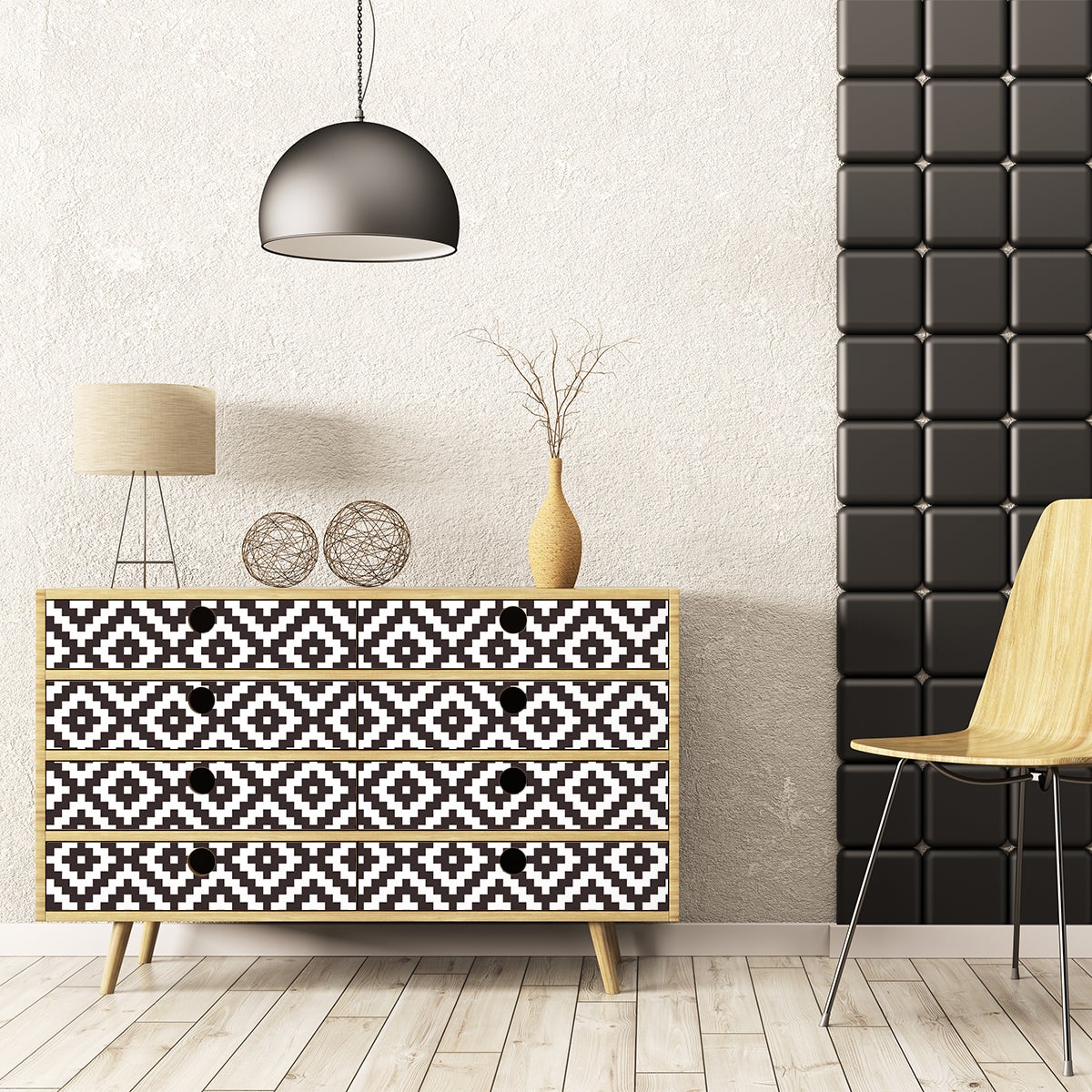 Vinilo escandinavo para muebles andrzej - adhesivo de pared - revestimiento  sticker mural decorativo - 60x90cm