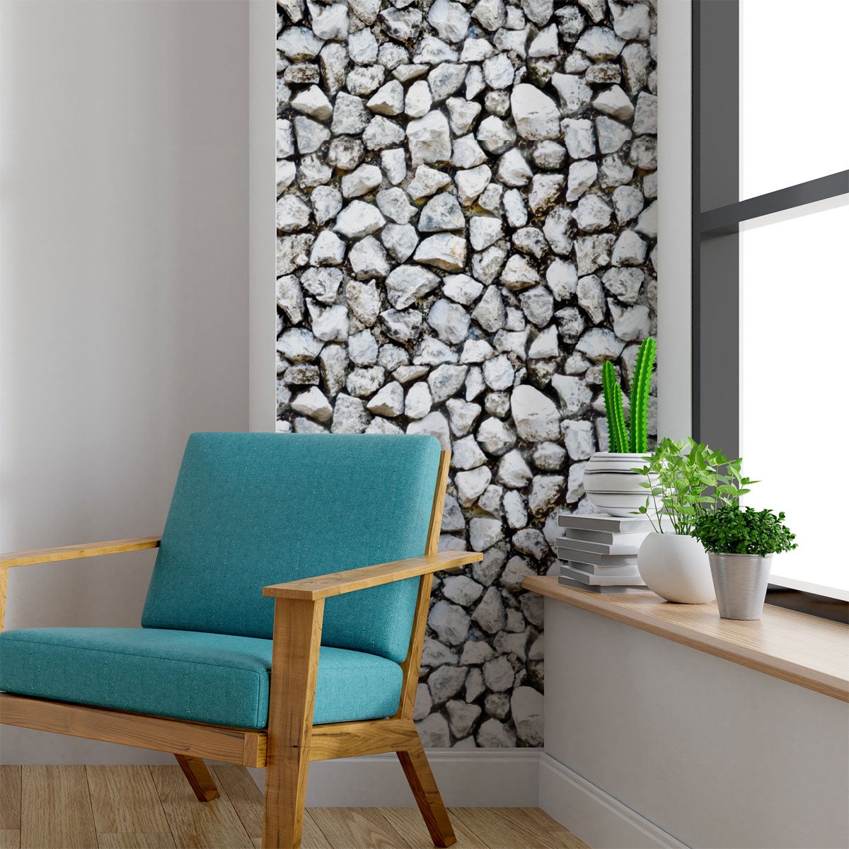 Vinilos material revestimiento de piedra - adhesivo de pared -  revestimiento sticker mural decorativo - 50x50cm