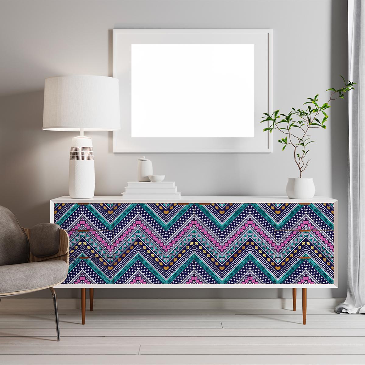 Adesivo Murale Tribale Grigio – 40x29 Cm, Rimovibile Senza Residui, Con Adesivo Di Prova E Istruzioni - 2