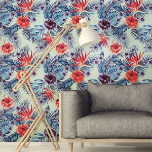 Vinilo tapiz tropical Providencia - adhesivo de pared - revestimiento  sticker mural decorativo - 30x30cm