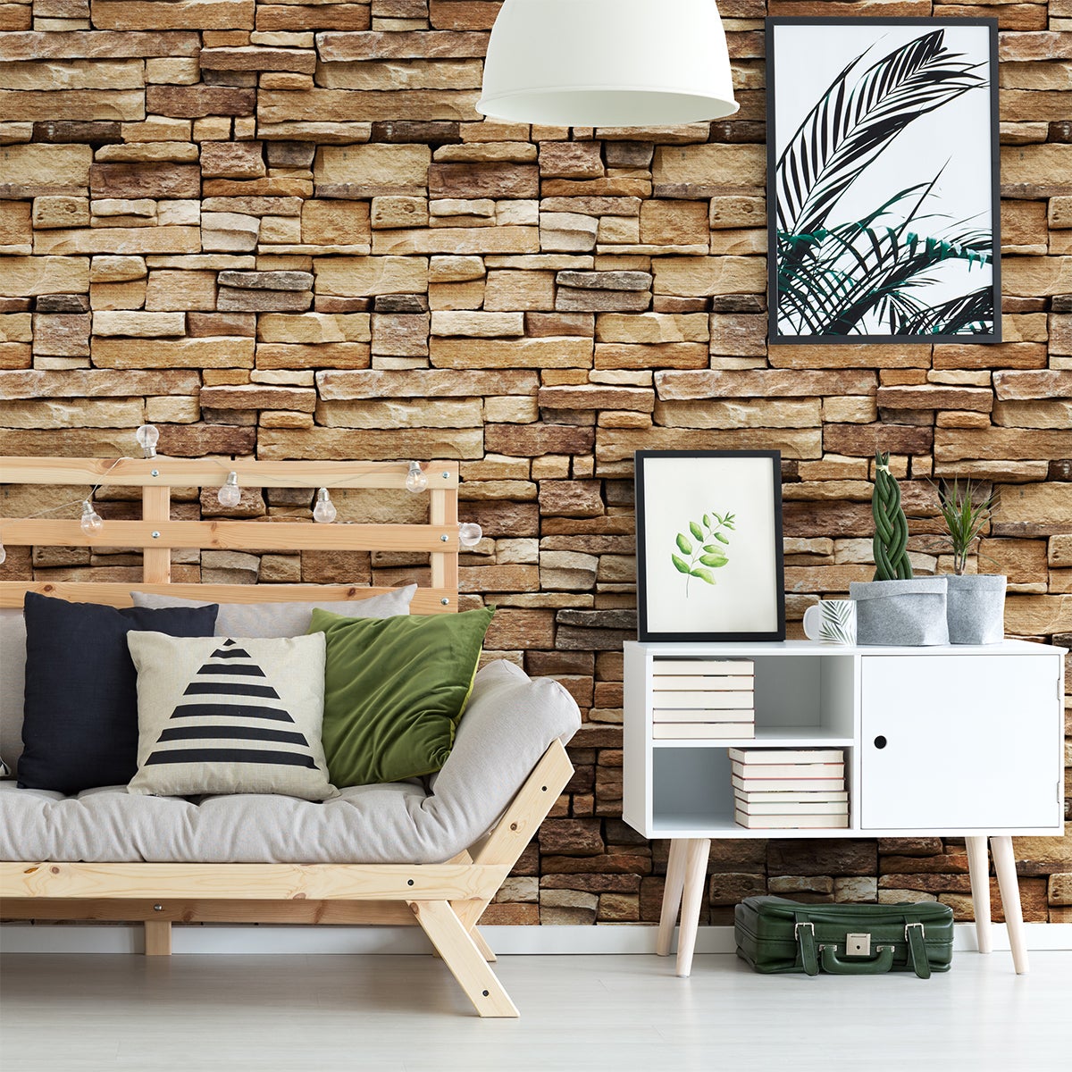 Vinilos revestimiento de piedra costa rica - adhesivo de pared - revestimiento sticker mural decorativo - 30x30cm