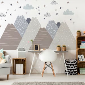 Stickers muraux montagnes scandinaves - Décoration enfant - MARIKA au  meilleur prix