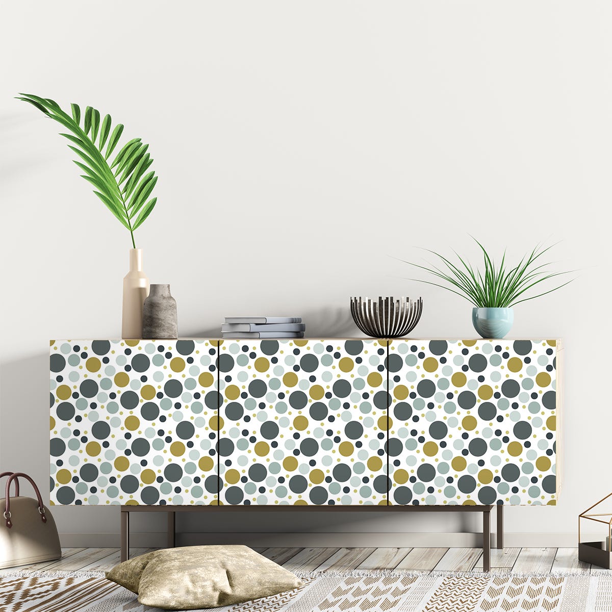 Vinilo escandinavo para muebles akob - adhesivo de pared - revestimiento  sticker mural decorativo - 60x90cm