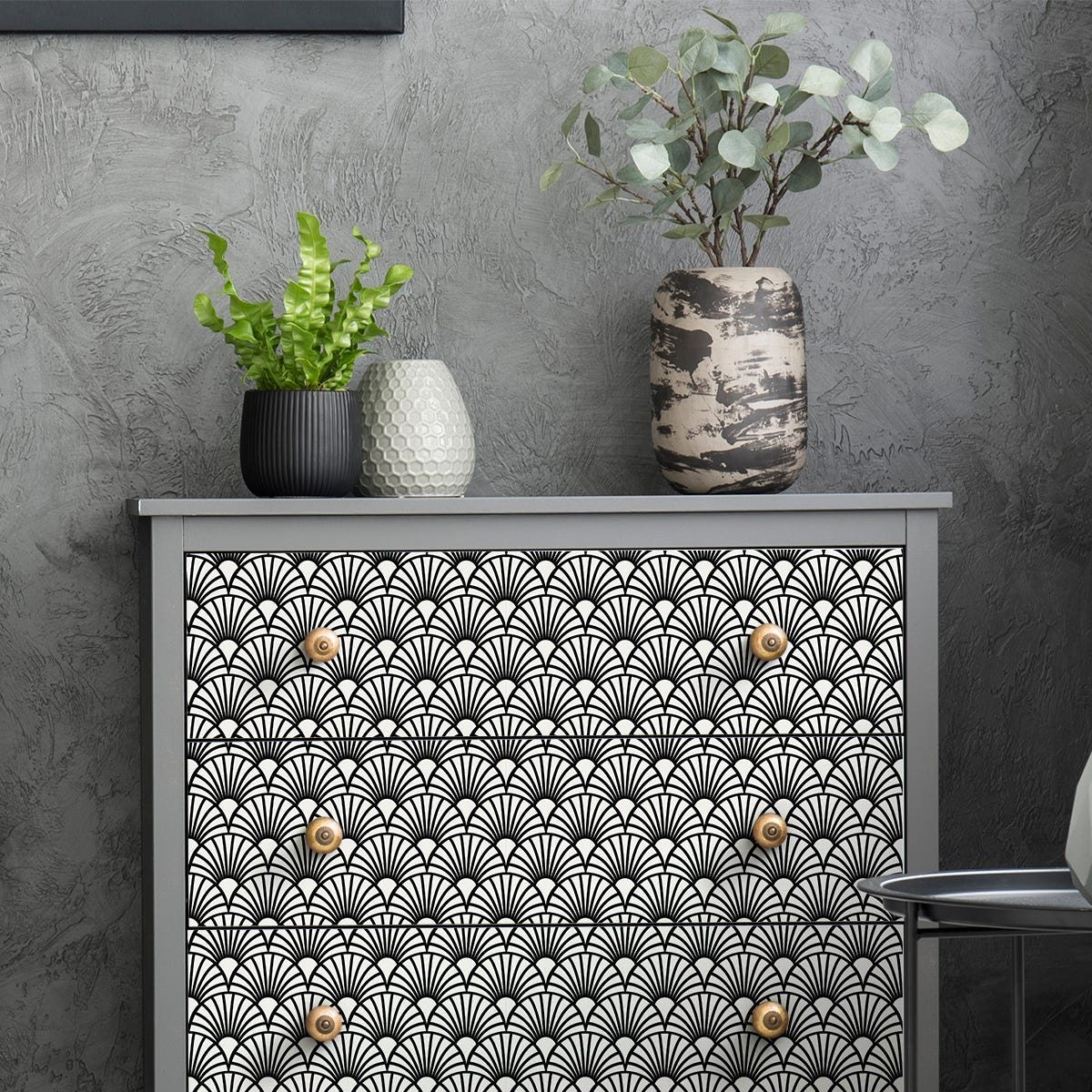 Vinilo muebles escandinavos soen - adhesivo de pared - revestimiento  sticker mural decorativo - 40x60cm