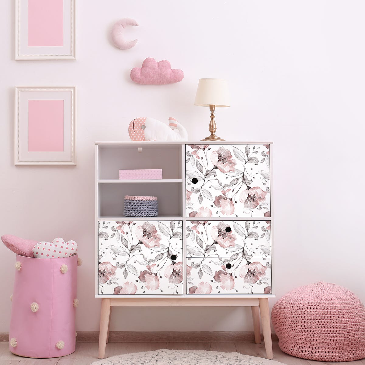 Vinilo mármol para muebles Rosa y blanco - adhesivo de pared -  revestimiento sticker mural decorativo - 40x60cm