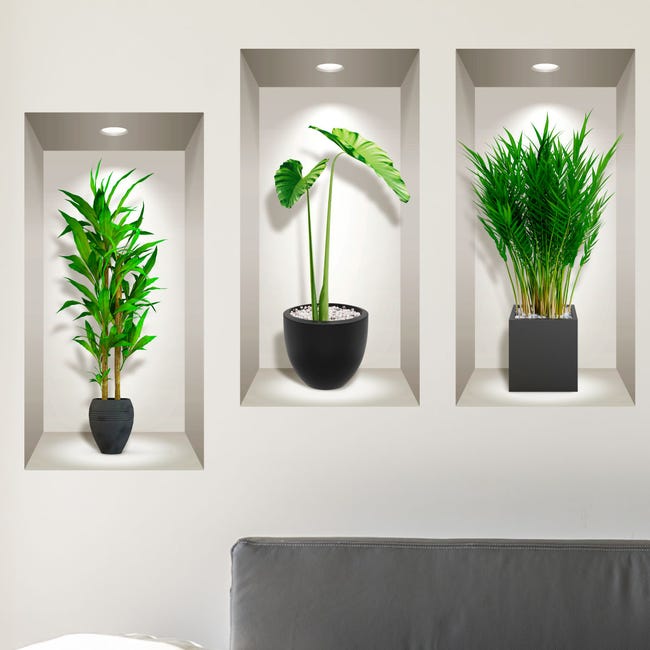 Adesivo 3D piante per la decorazione - Sticker adesivo - adesivi murali -  80x120cm