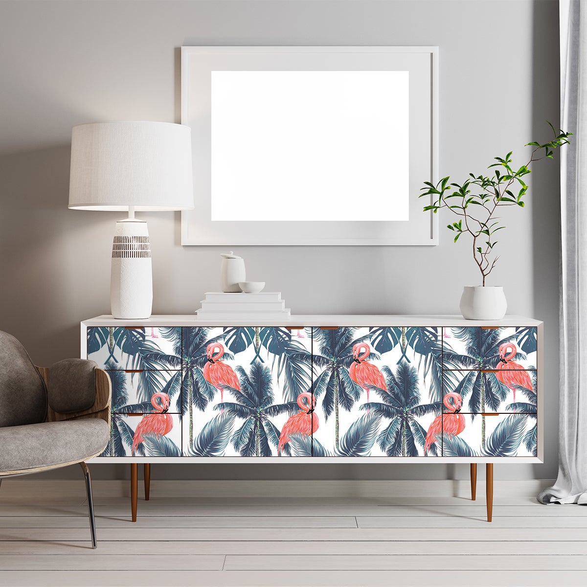 Vinilo Muebles Tropical Heimiti - Adhesivo De Pared - Revestimiento Sticker  Mural Decorativo - 40x60cm con Ofertas en Carrefour