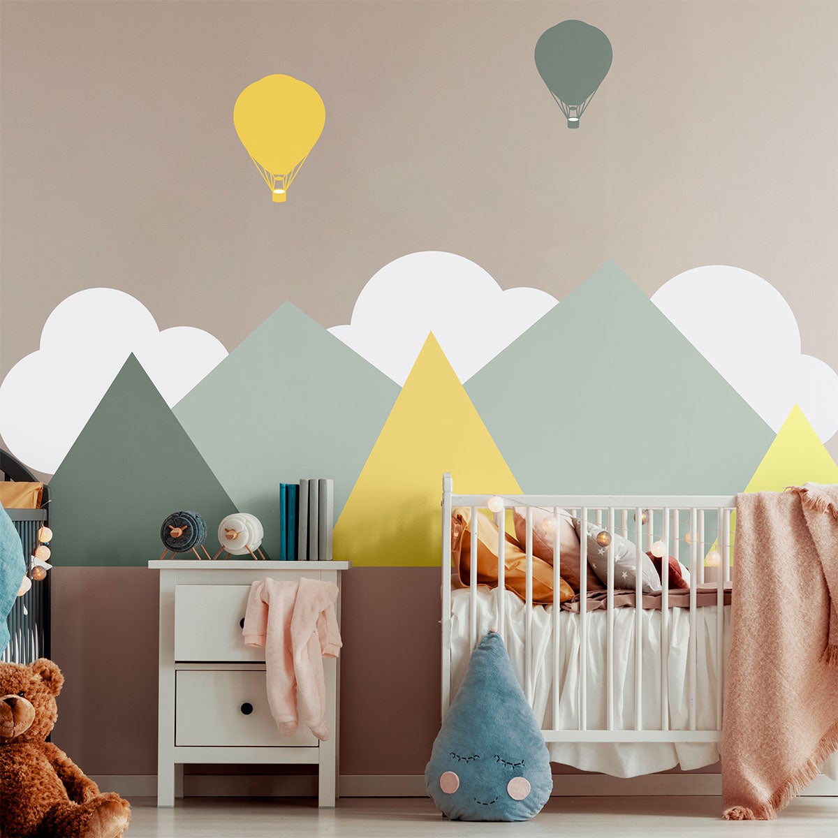 Ambiance Stickers Muraux Enfants Décoration Chambre Bébé - Autocollant  Sticker Mural Adhesif Géant Montagnes Scandinaves Tipika - H60 x L100 cm :  : Bébé et Puériculture