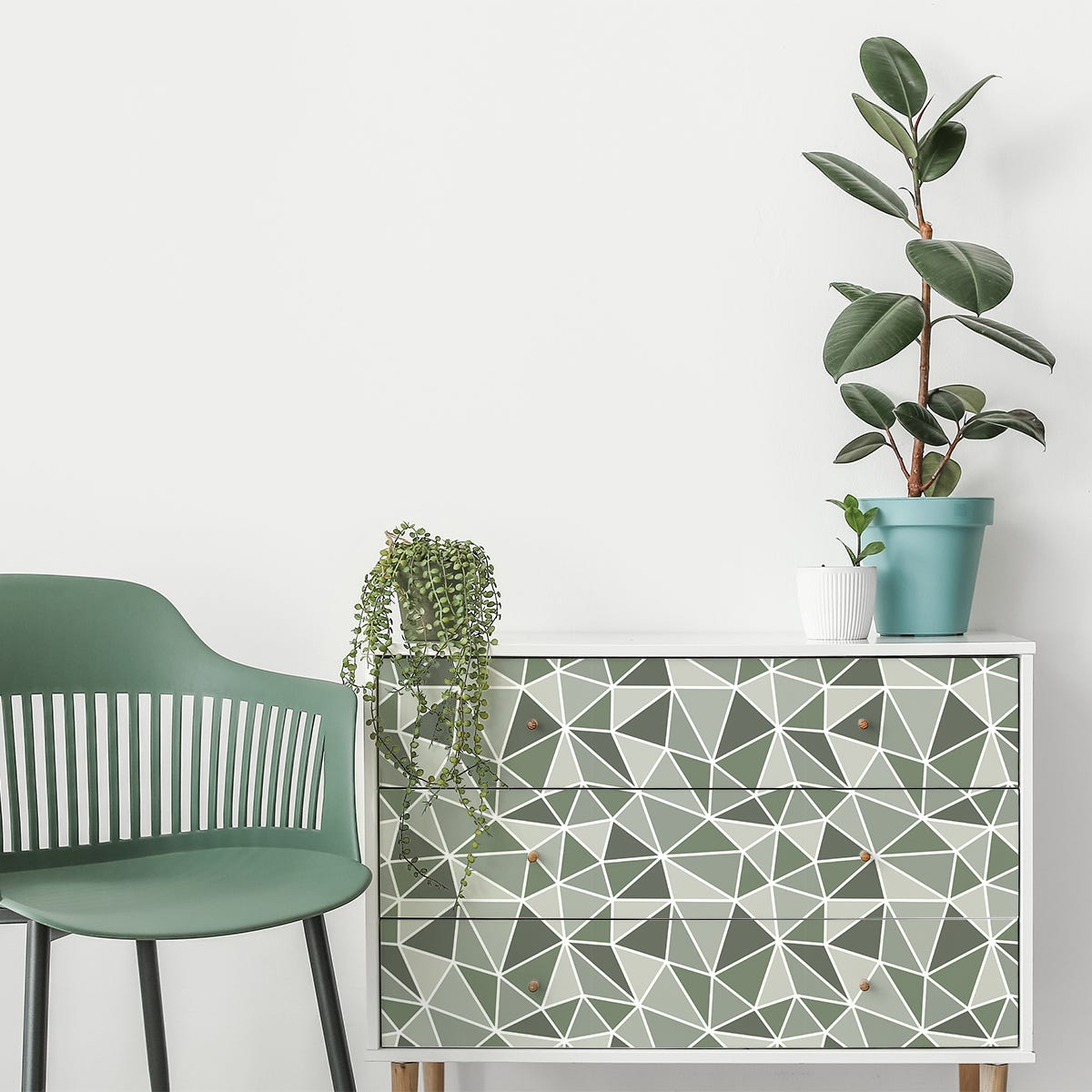 Sticker meuble marbre vert clair 40 x 60 cm