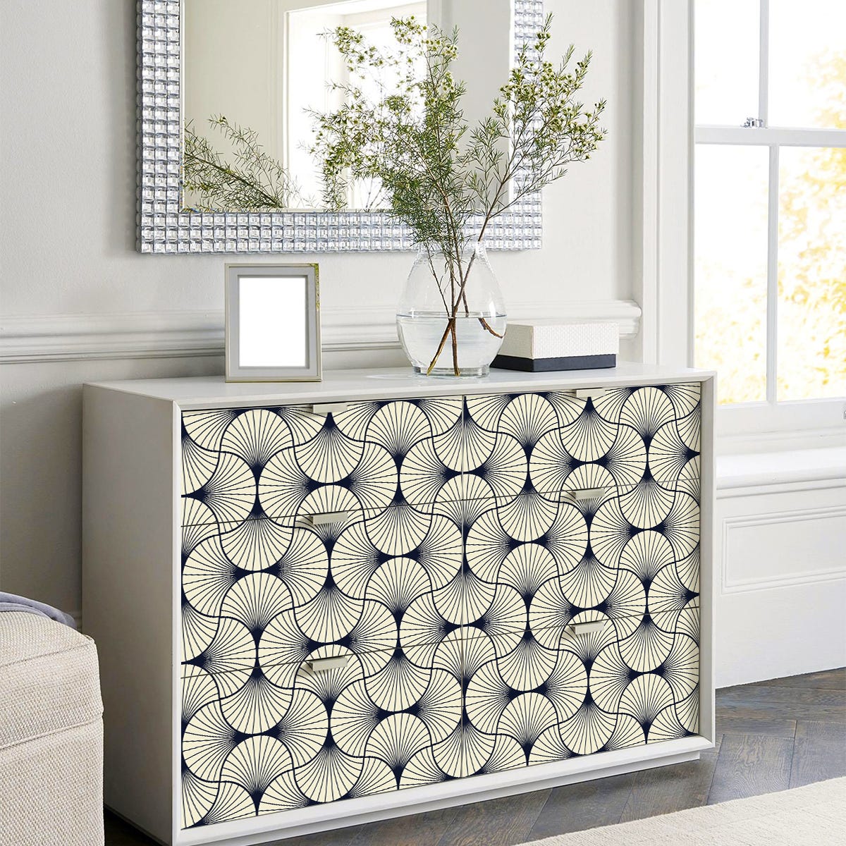 Vinilo muebles escandinavos clarikq - adhesivo de pared - revestimiento  sticker mural decorativo - 60x90cm