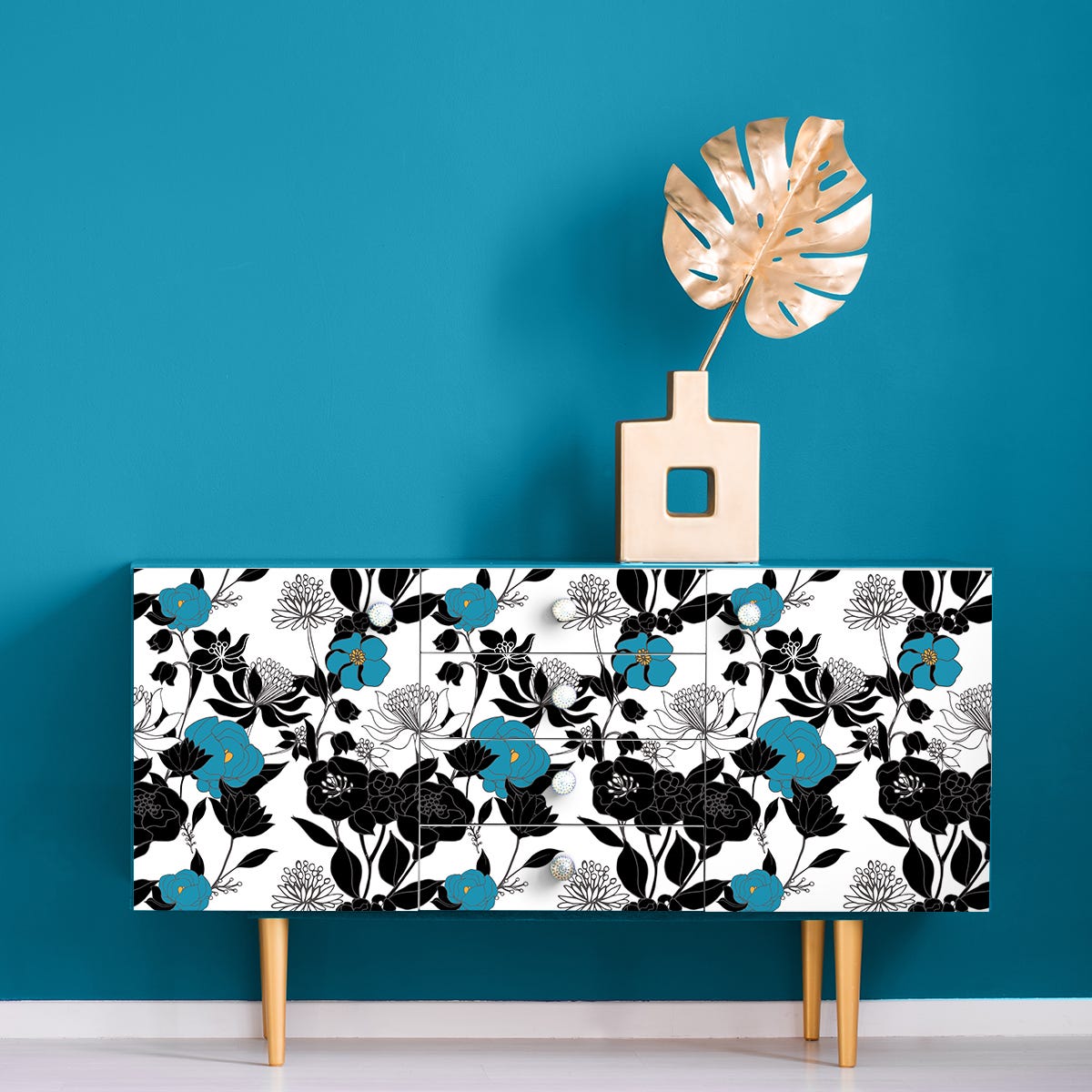 Vinilo muebles tropical kobea - adhesivo de pared - revestimiento sticker  mural decorativo - 40x60cm