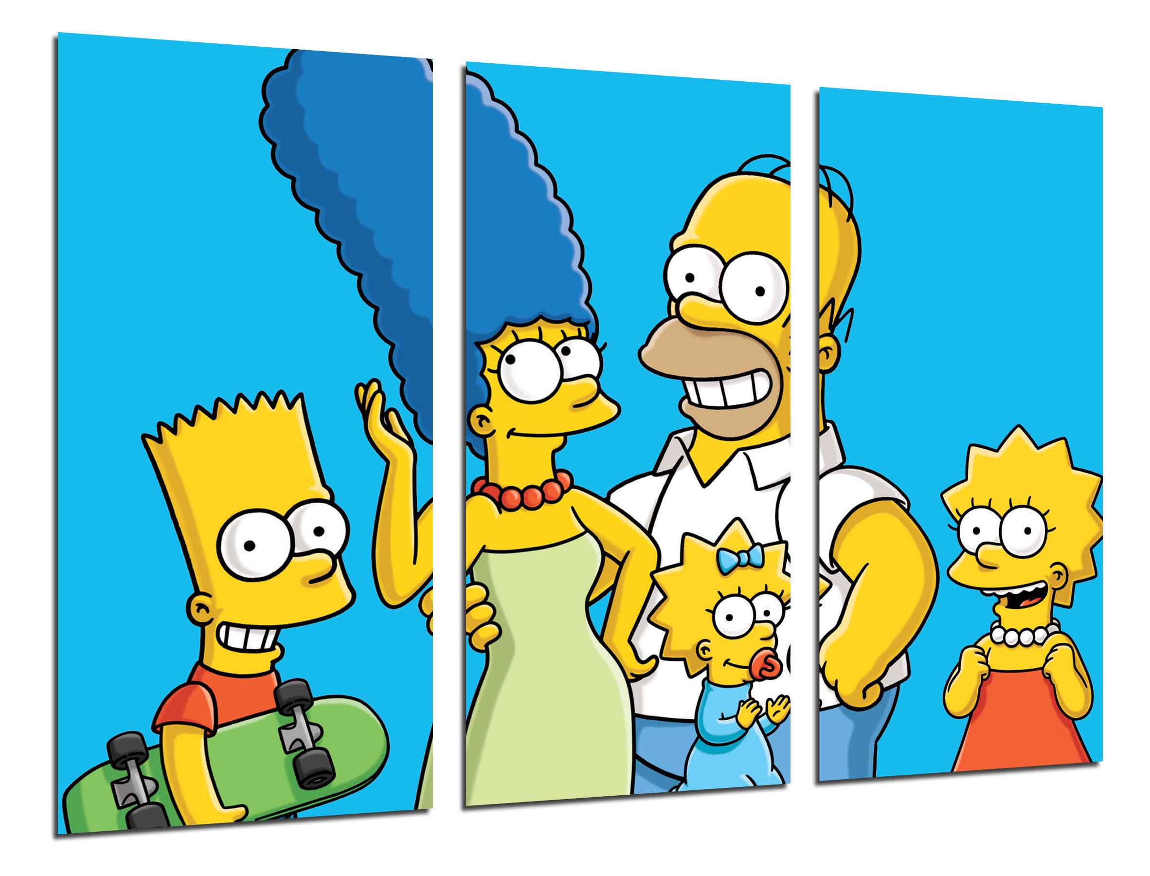 I Simpson, Bart, Homer, stampa fotografica su legno, pittura decorativa  moderna