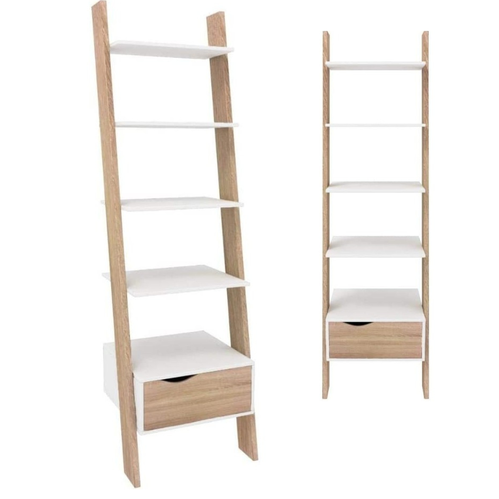 Il numero 1 del risparmio-ROSE MOBILE A SCAFFALE CON 5 RIPIANI 55X34X190 CM  BIANCO