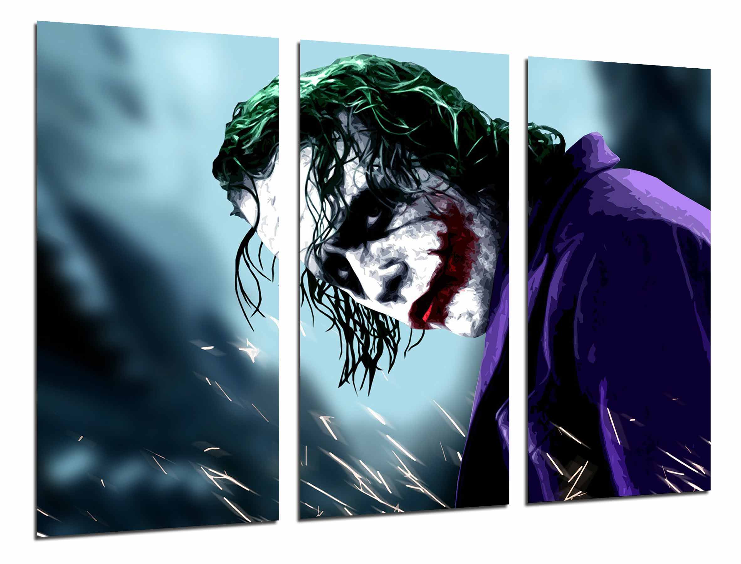 Batman e il Joker, supereroe, stampa fotografica su legno, pittura