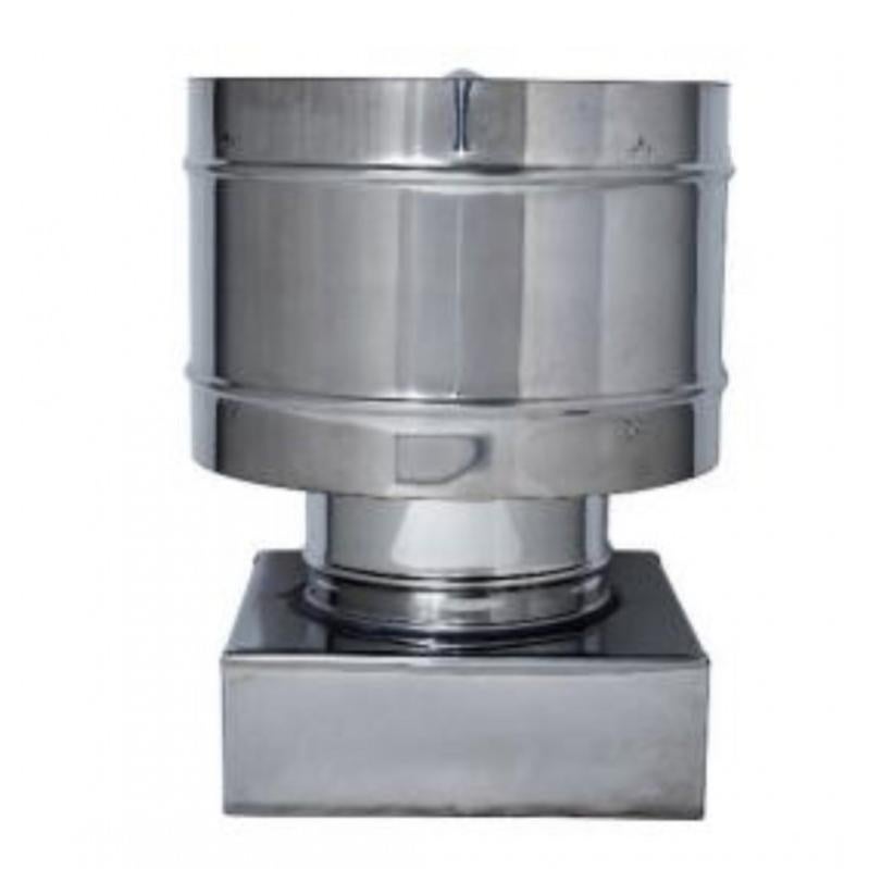 Comignolo Girevole Kippen 3051K Per Camini - Base 27x27 Cm, Lamiera Zincata, Aspirazione Eolica - Foto 6