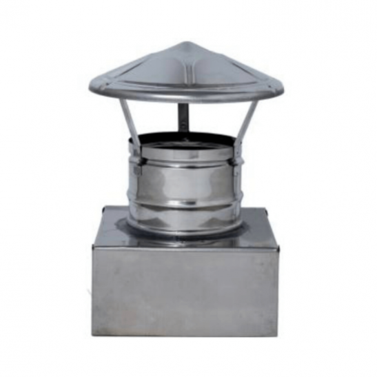 Comignolo Antivento Grigio Base Quadrata 57x57cm - Per Camino E Canna Fumaria - Made In Italy - Foto 10