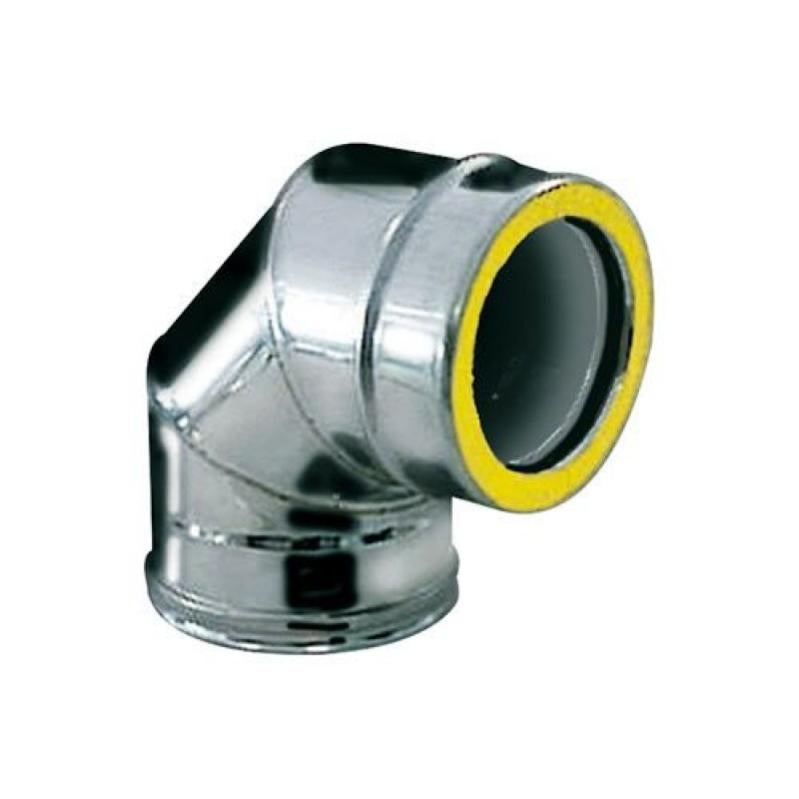 Gomito 90&deg; Per Canna Fumaria - Acciaio Inox AISI 316L, DN 130, Spessore 0.5mm, Marcatura CE