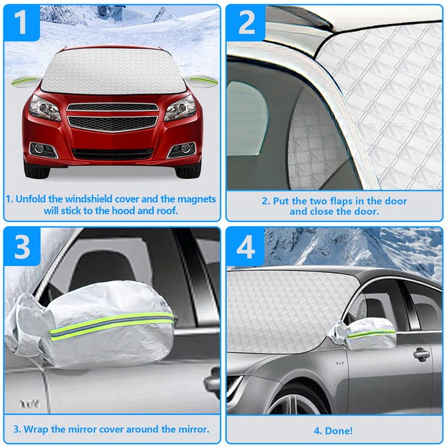 Couverture antigel pour voiture - Couverture anti-glace pour pare-brise de  voiture 
