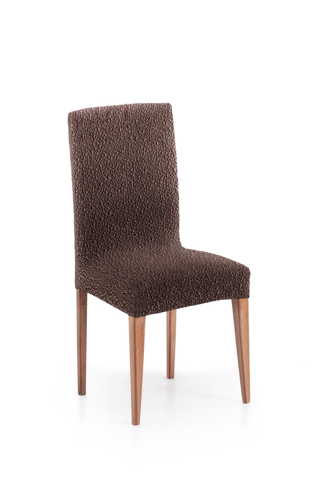 2 Coprisedia Elasticizzati In Poliestere Con Piattino, Per Hotel E Ristorante, Beige, Misura Standard Per Sedia Moon