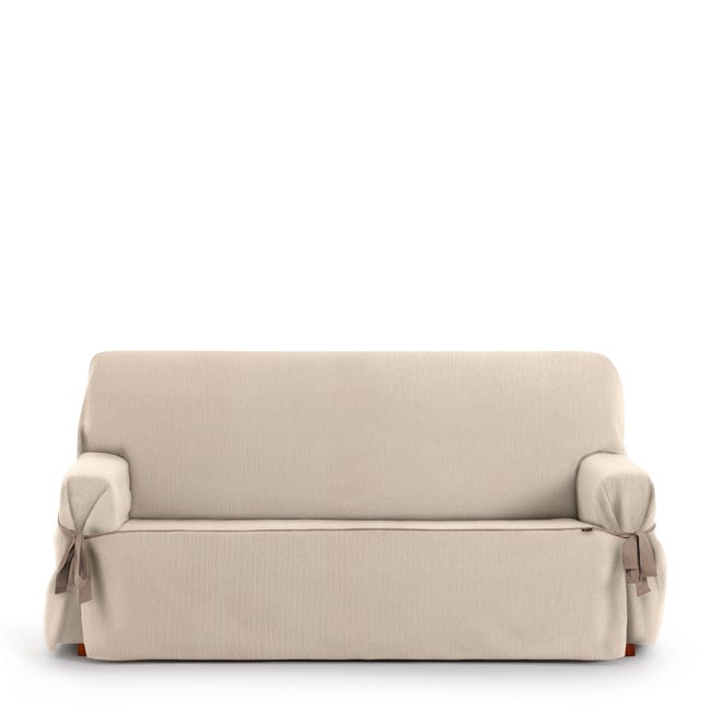 Funda de sofá dos plazas con lazos crudo 140 - 180 cm | Leroy Merlin