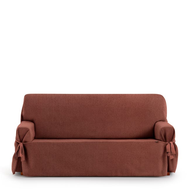 Funda de sofá Mid dos plazas con lazos naranja 140 - 180 cm | Leroy Merlin