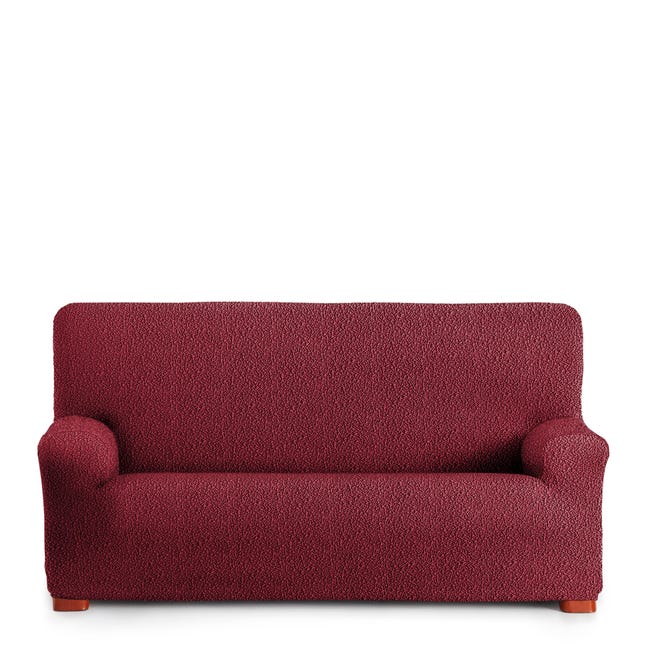 Funda de sofá Roc 2 plazas elástica burdeos 140 - 200 cm | Leroy Merlin