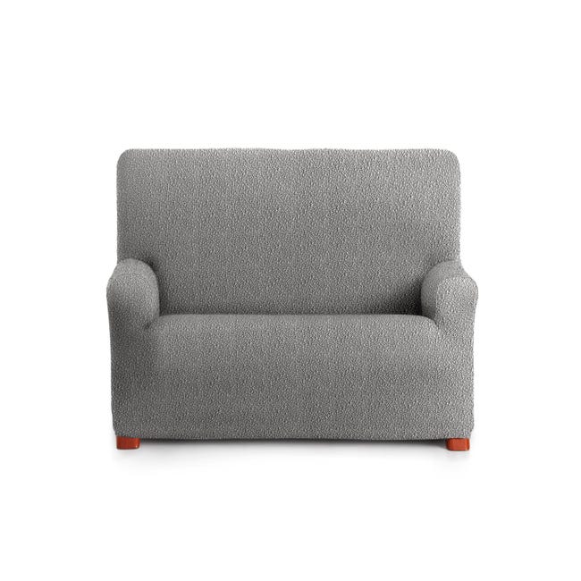 Funda de sofá 3 plazas elástica gris claro 140 - 200 cm | Leroy Merlin