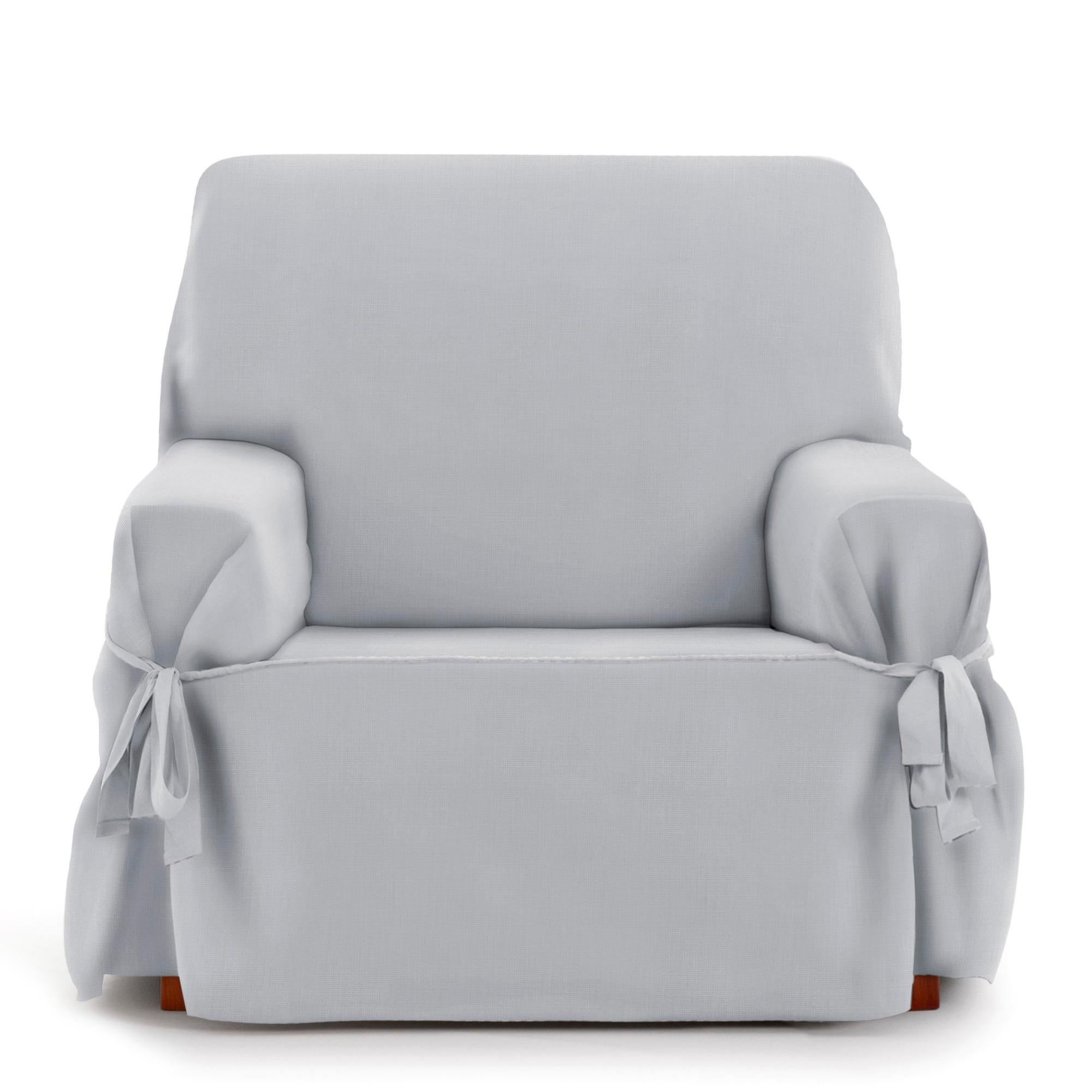 Copripoltrona Con Orecchie 2 Pezzi – Tinta Unita Grigio Chiaro, Elasticizzato, Antiscivolo, Protezione Per Mobili, Adatto A Sedie Wingback