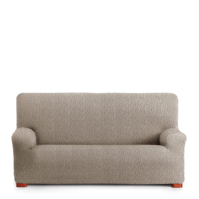 Funda de sofá Roc 2 plazas elástica taupe 140 - 200 cm | Leroy Merlin