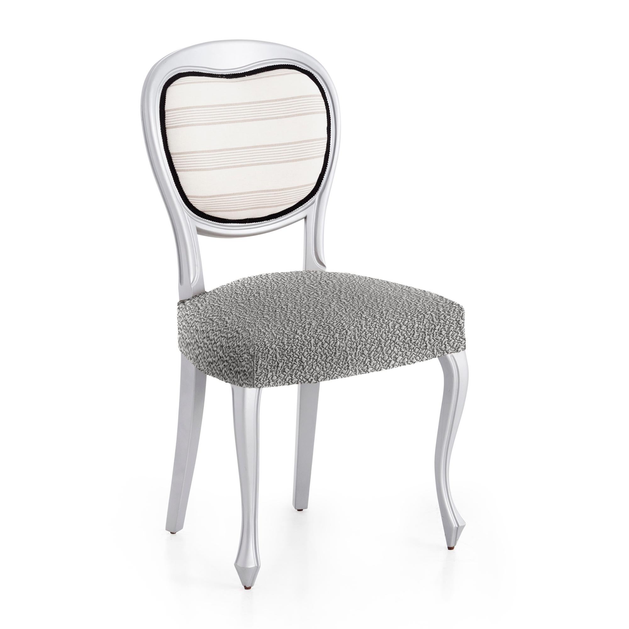 2 Coprisedia In Tessuto Jacquard Elasticizzato KELUINA Per Poltrone A Vasca – Grigio Chiaro - 5