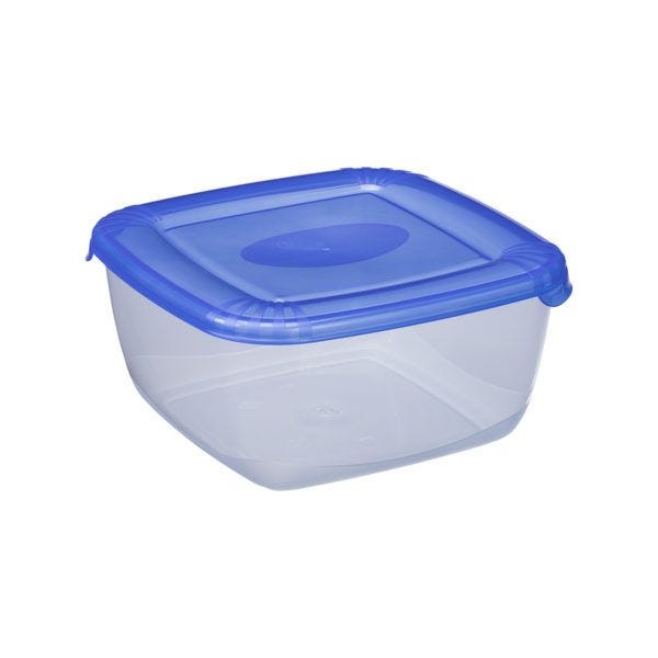 Grande boite hermétique de congélation carrée 2,5 litres - Bleu