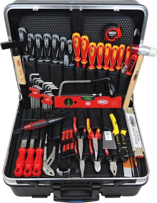 Maletín de herramientas con llaves profesionales -FAMEX 604-18