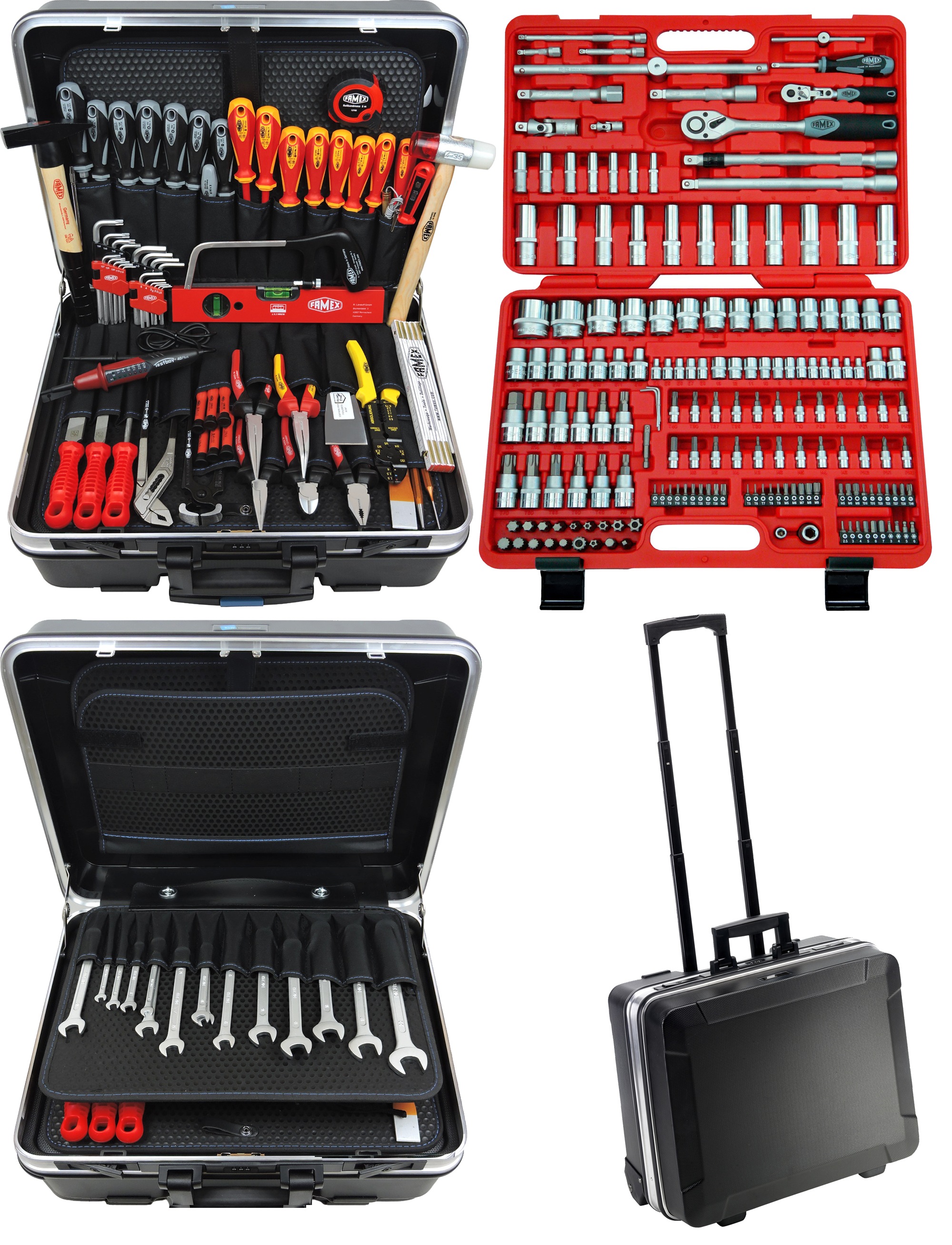Maletín de herramientas con llaves profesionales -famex 604-18