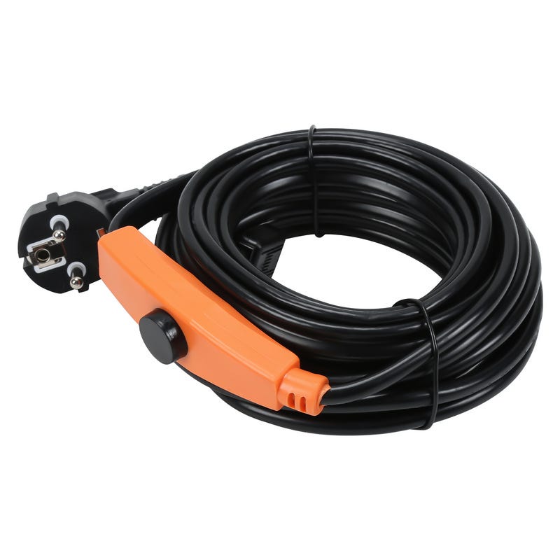 Câble chauffant - 14 m - 224 W - avec thermostat antigel - D27504