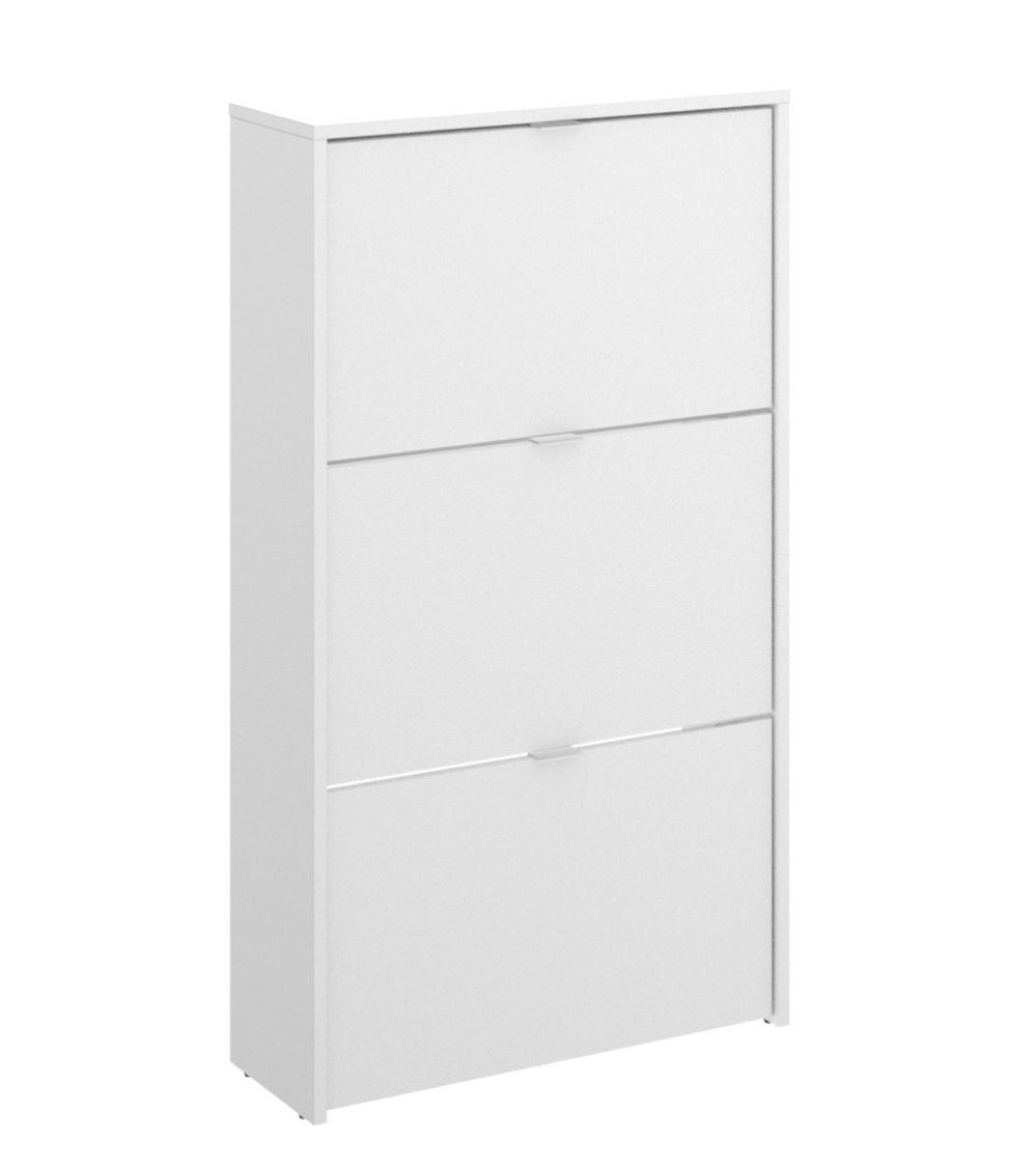 Mueble zapatero blanco 3 puertas MAX. Zapatero para 18 zapatos. Armario