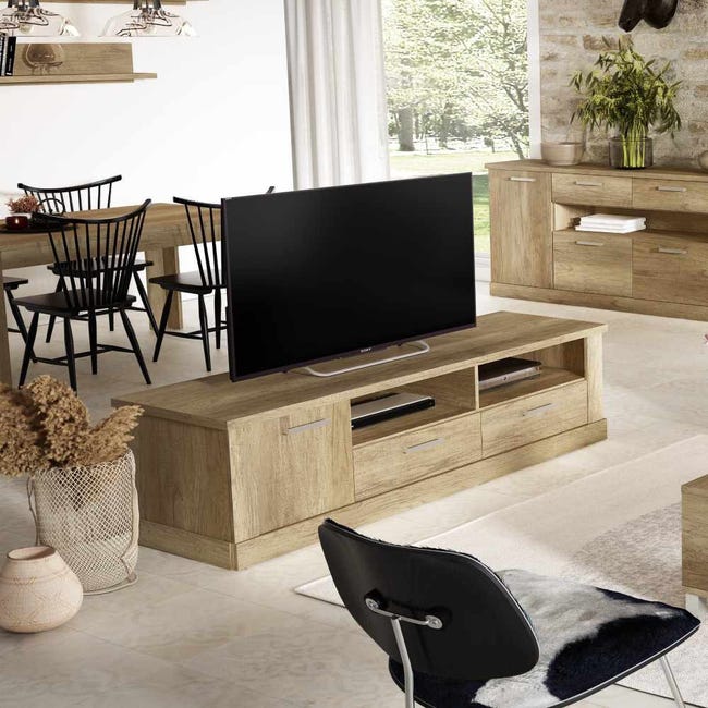 Mueble TV rustico madera Zoom 180