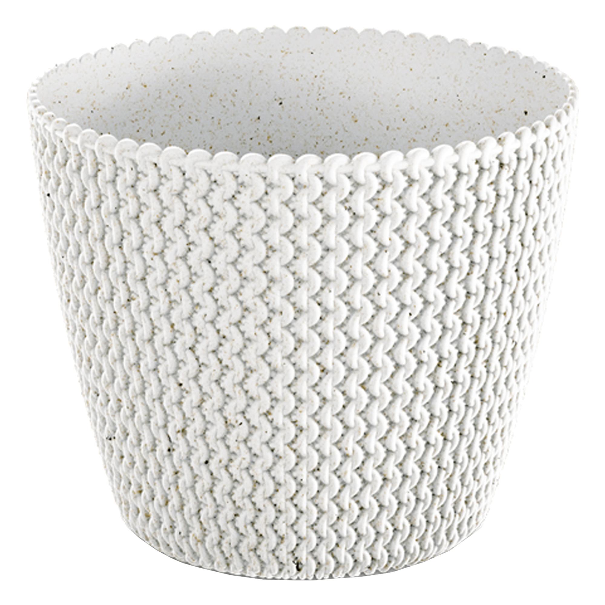 Runder Blumentopf 5 Liter Von Prosperplast – Splofy-Design In Creme, 21,8x18,4 Cm