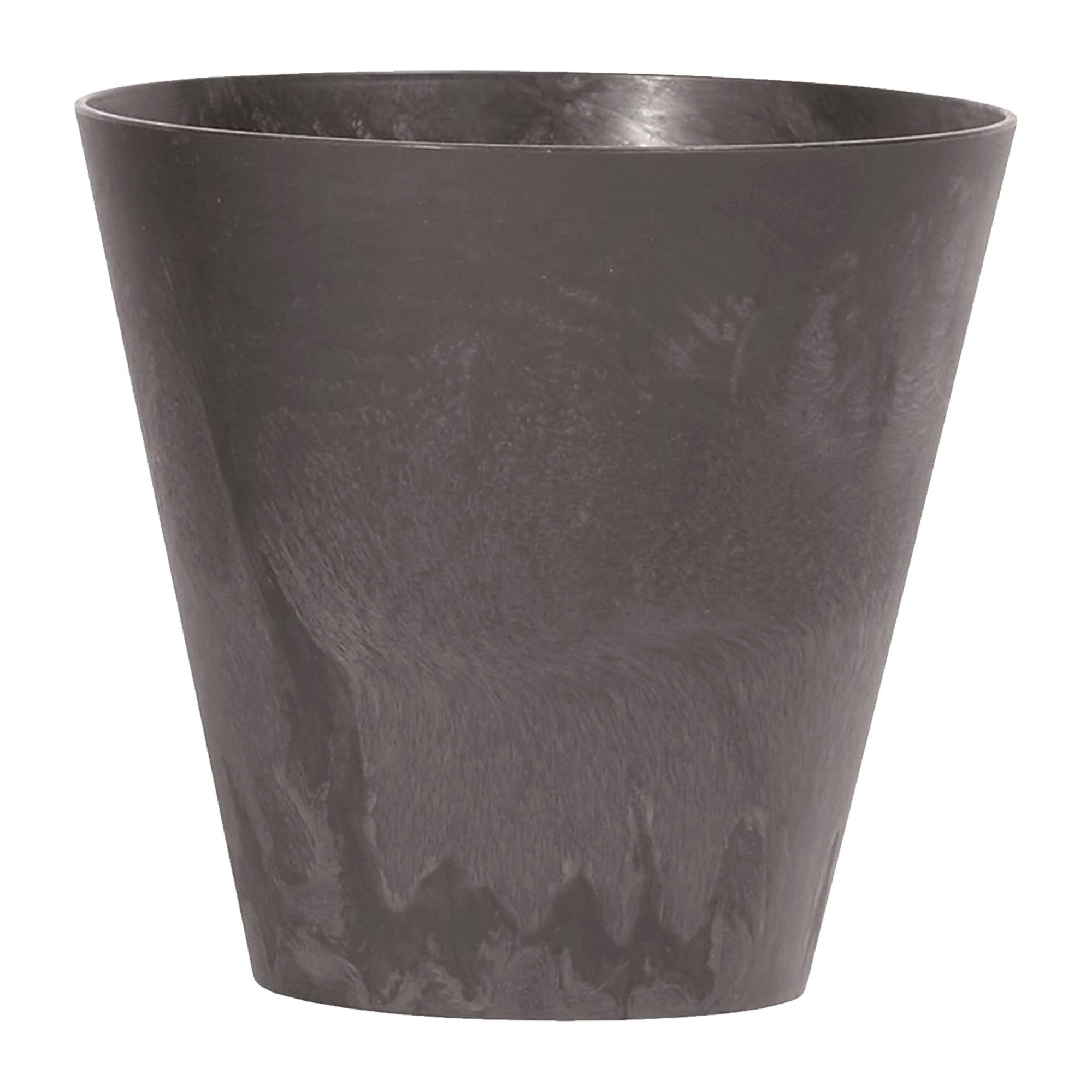 Vaso Tubus Effetto Cemento 7L – Plastica Resistente Al Gelo, 25x25x23,3 Cm, Colore Marengo - 4
