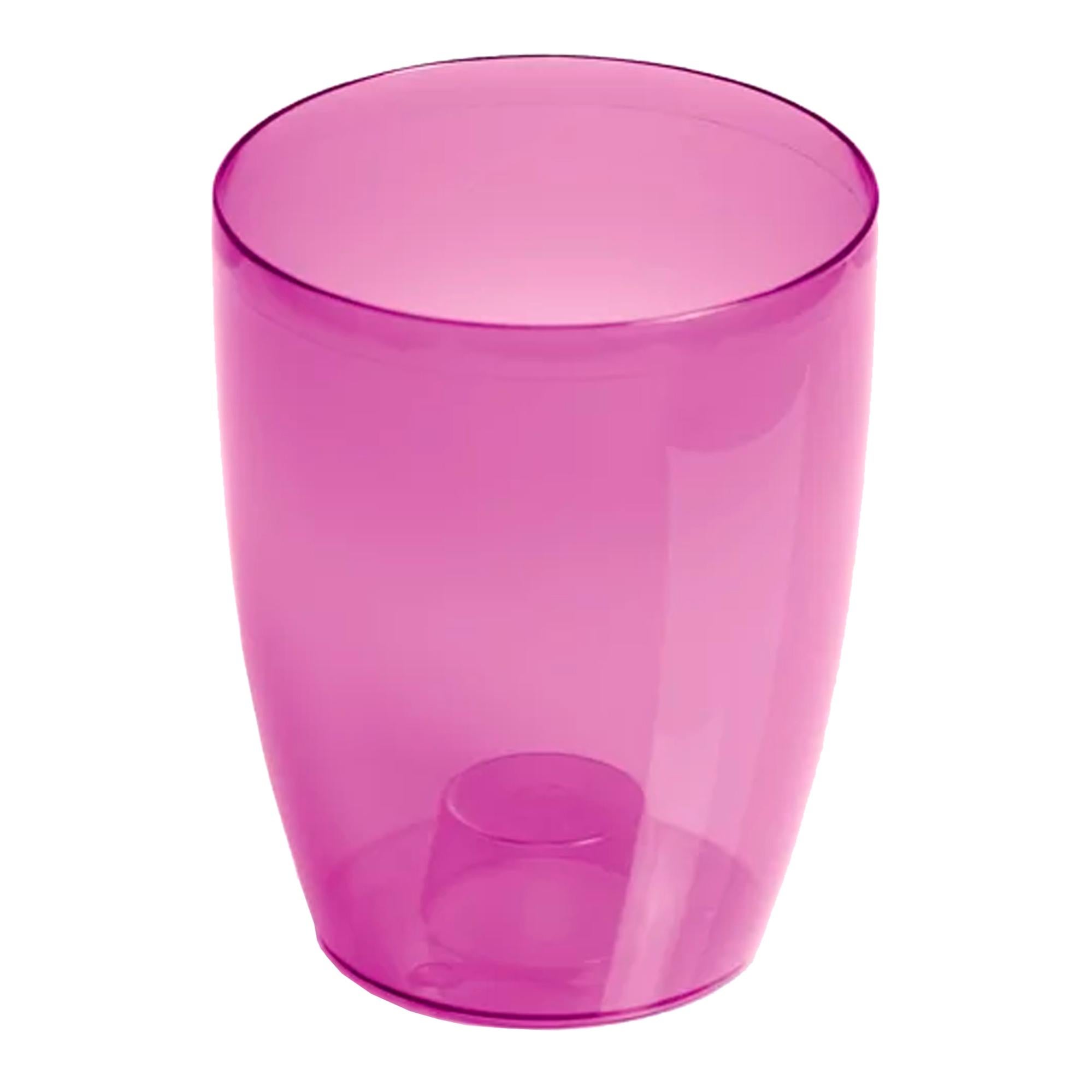 Vaso Porta Orchidea Coubi Trasparente 2,4L - Coprivaso In Plastica Resistente UV 16x18,5 Cm