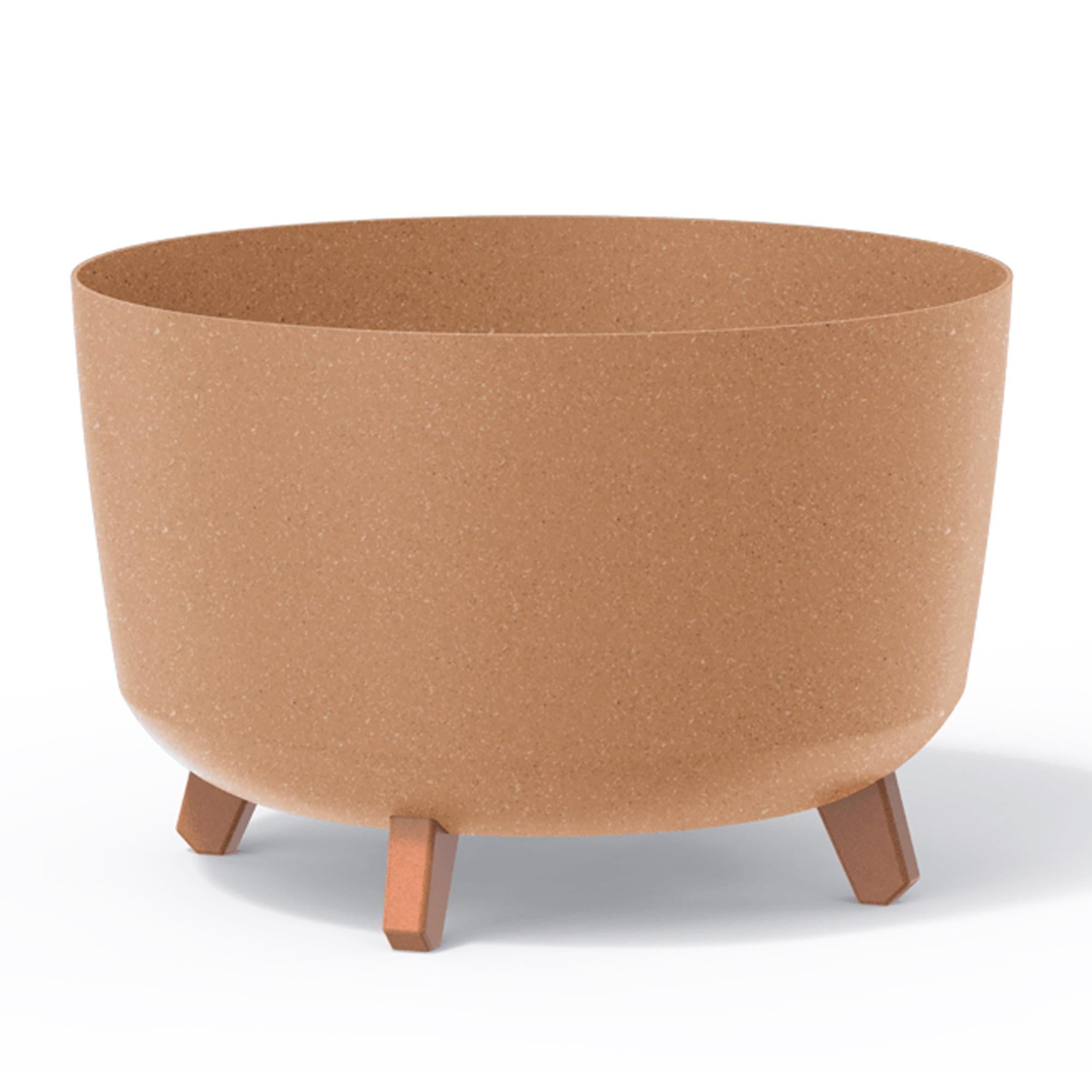 Pot De Fleurs Bas Gracia 6,8L Avec Pieds Amovibles Et Insert - 285 Mm Blanc - Intérieur & Extérieur