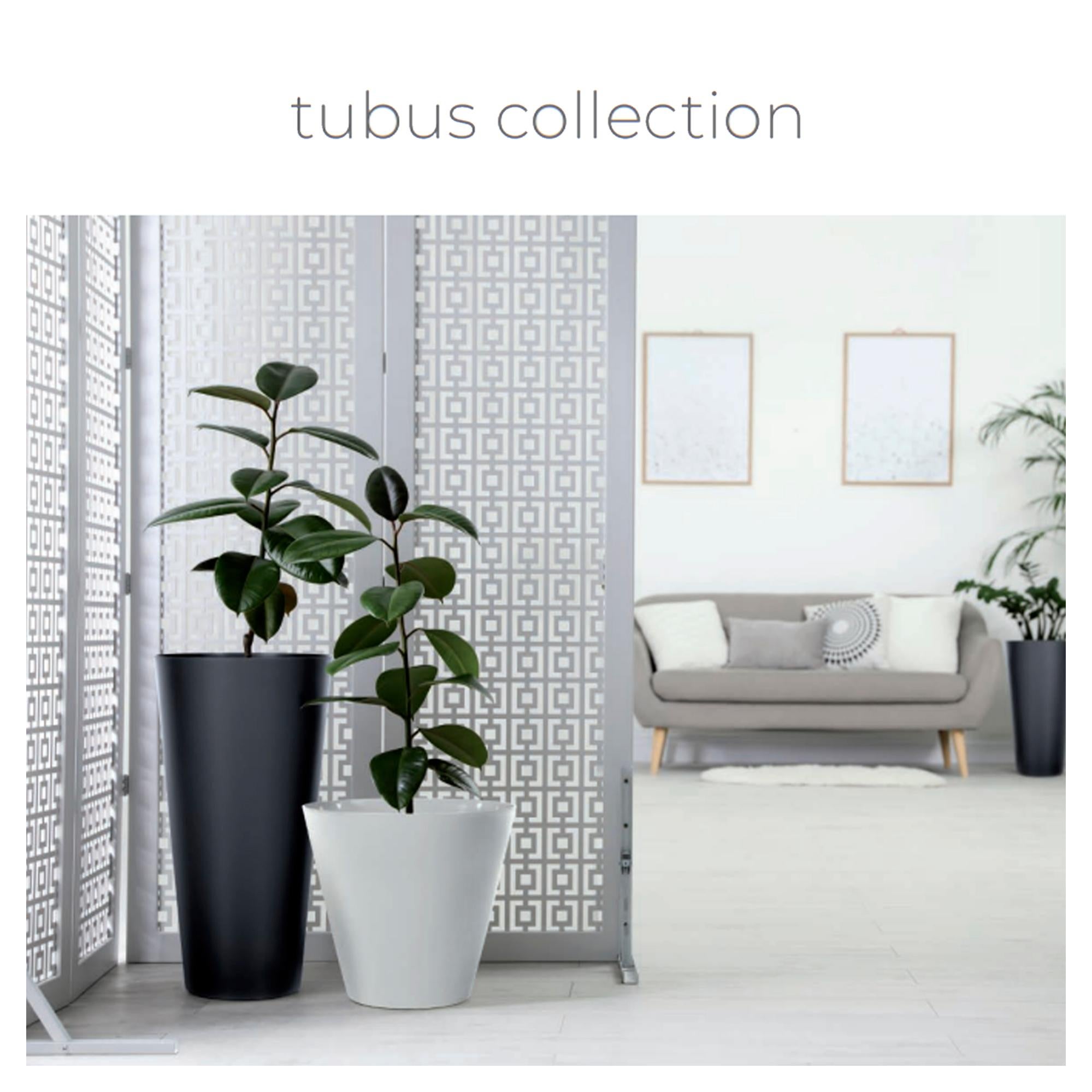 Pot à fleurs 28,5L Tubus 400x400x373 mm, Anthracite | Leroy Merlin