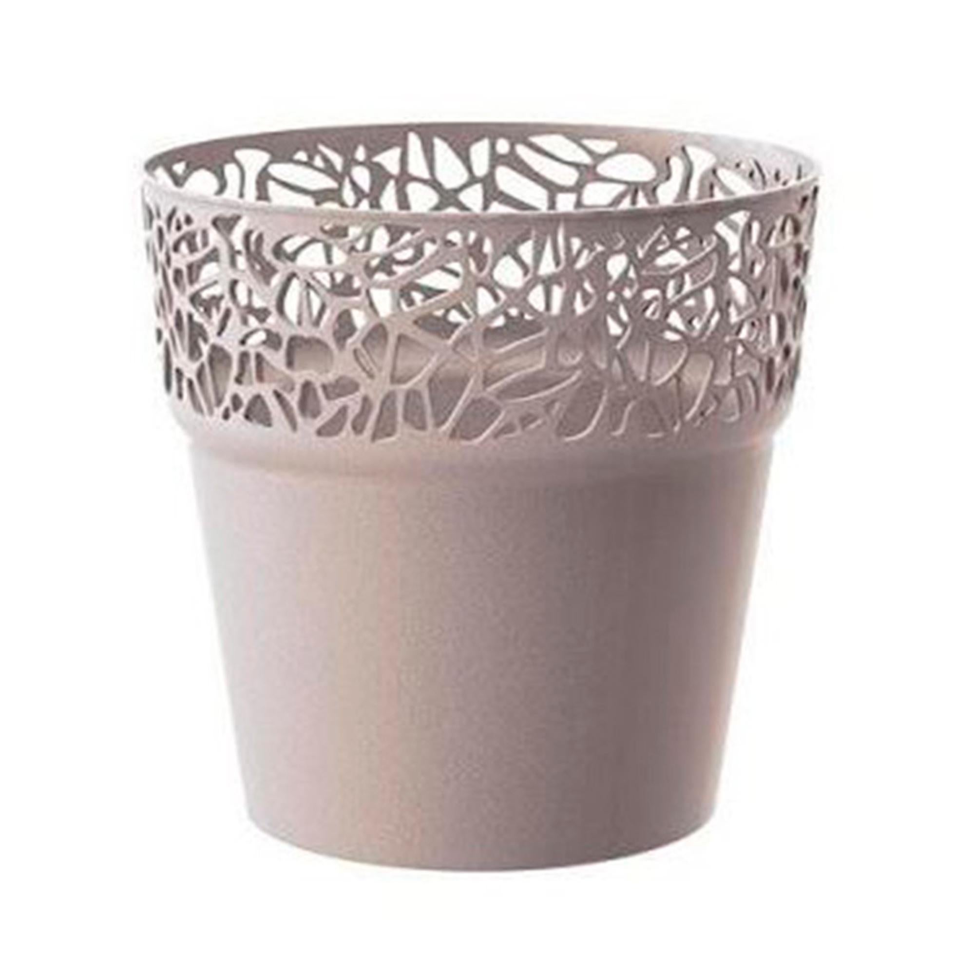 Flowerpot Di Plastica Rotondo Sandy Rotondo In Crema Colore 26 2 Long X 26 2 Larghezza X 22 2 Alta Cm 86336502