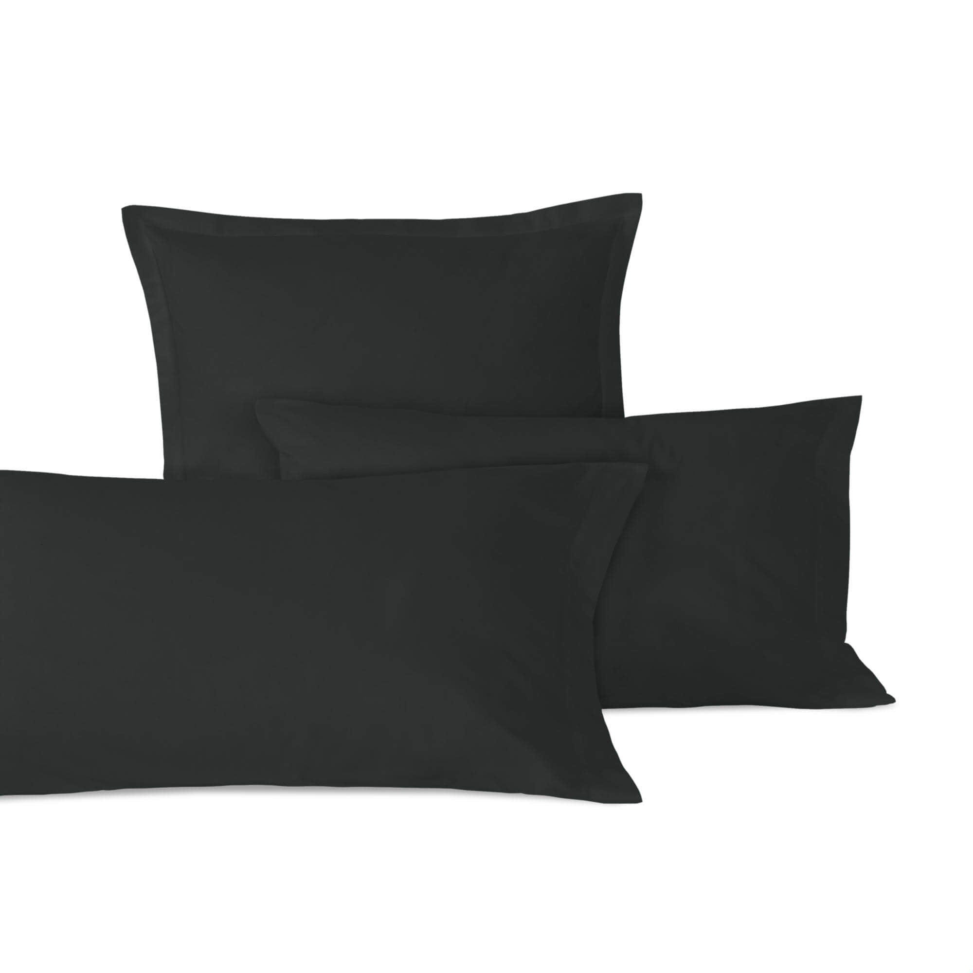 Basic Taie d'oreiller Noir 40x60