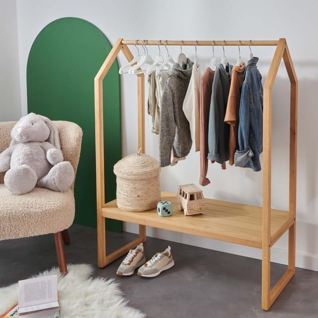 Portant Vetements Enfant Bois L100 X H125 Cm Homy Leroy Merlin Portant Vetements Enfant Bois L100 X H125 Cm Homy Leroy Merlin